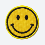 Patch Bordado Carinha Feliz 5cm Para Jaqueta Mochila Boné