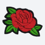 Patch Bordado Rosa Vermelha 5x7cm Para Jaqueta Mochila Bolsa