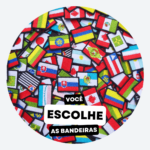 Micro Bandeira Bordada 2x3cm