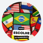 Mini Bandeira Bordada 5x7cm