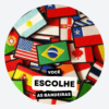 Kit com Mini Bandeiras Bordadas 3x4,5cm (Você escolhe as Bandeiras)