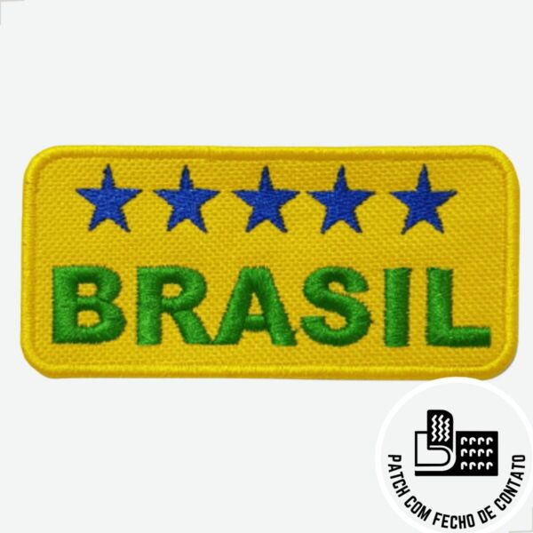 Patch Bordado Brasil, 5 Estrelas, Amarelo, Azul e Verde - Imagem 10