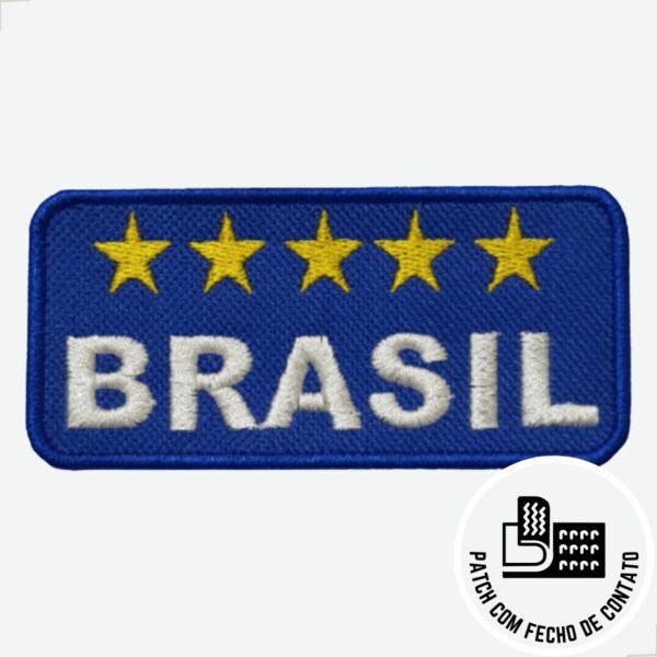 Patch Bordado Brasil, 5 Estrelas, Amarelo, Azul e Verde - Imagem 8