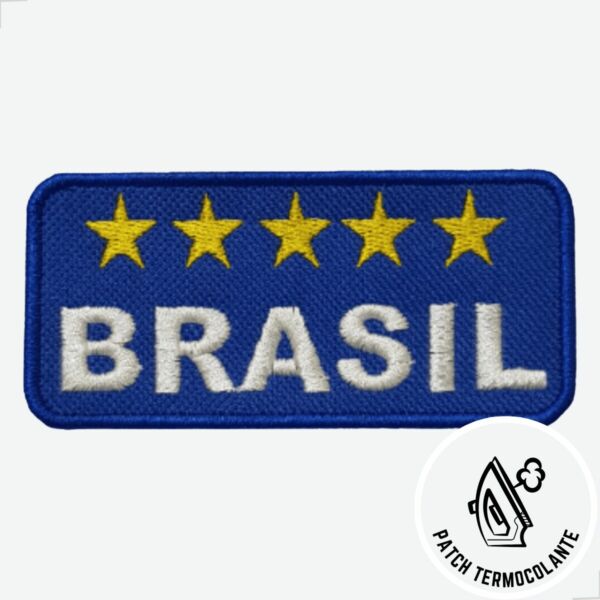Patch Bordado Brasil, 5 Estrelas, Amarelo, Azul e Verde - Imagem 7