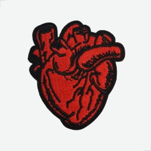 Patch Bordado Coração Realista Anatômico
