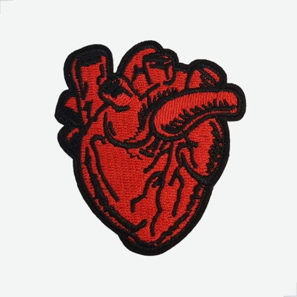 Patch Bordado Coração Realista Anatômico