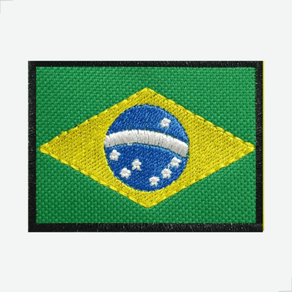 Patch Bordado Bandeira Do Brasil - Emblema Nacional