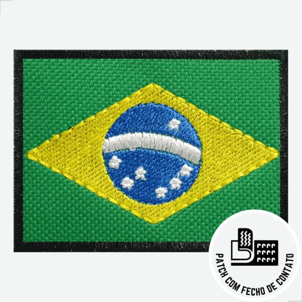 Patch Bordado Bandeira Do Brasil - Emblema Nacional - Imagem 3