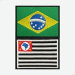Kit Patch Bordado Brasil E Estado De São Paulo