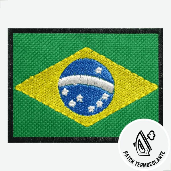 Patch Bordado Bandeira Do Brasil - Emblema Nacional - Imagem 2
