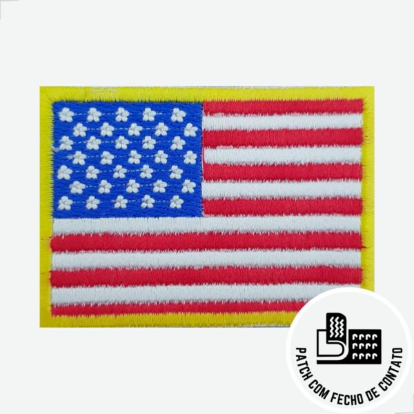 Patch Bordado Bandeira Dos Estados Unidos EUA - Imagem 3