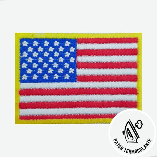 Patch Bordado Bandeira Dos Estados Unidos EUA - Imagem 2