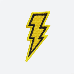 Patch Bordado Flash, Raio Amarelo