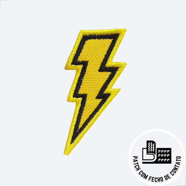 Patch Bordado Flash, Raio Amarelo - Imagem 3