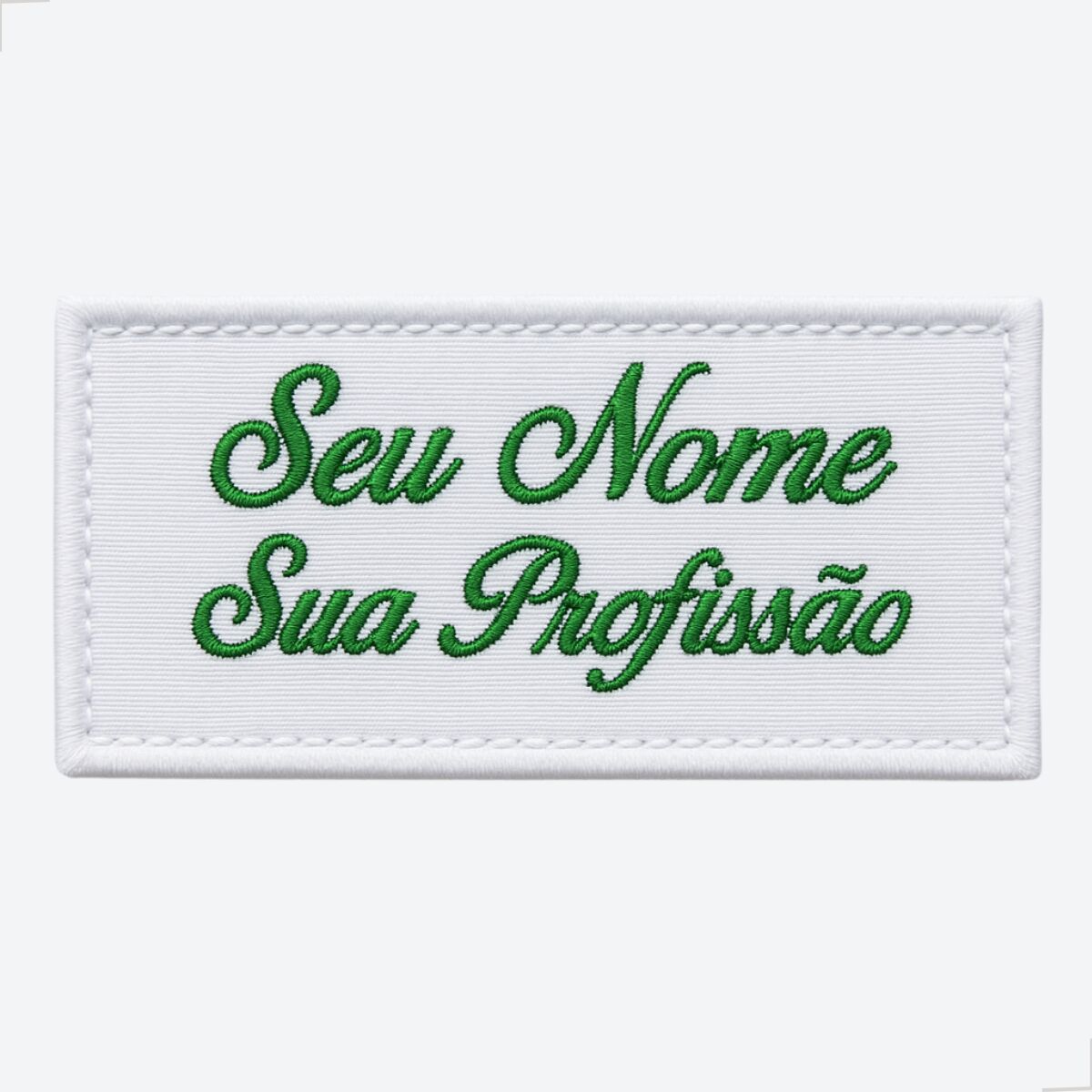 Patch Bordado Personalizado Nome e Profissão para Jalecos e Uniformes