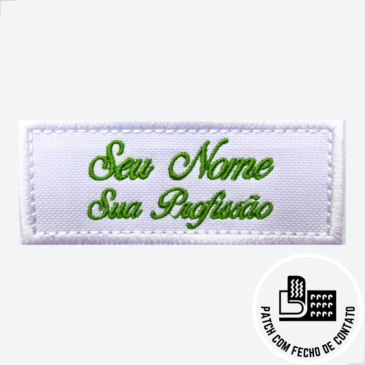 Patch Bordado Personalizado Nome e Profissão para Jalecos e Uniformes - Imagem 3