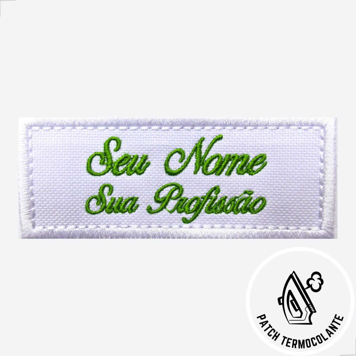 Patch Bordado Personalizado Nome e Profissão para Jalecos e Uniformes - Imagem 2