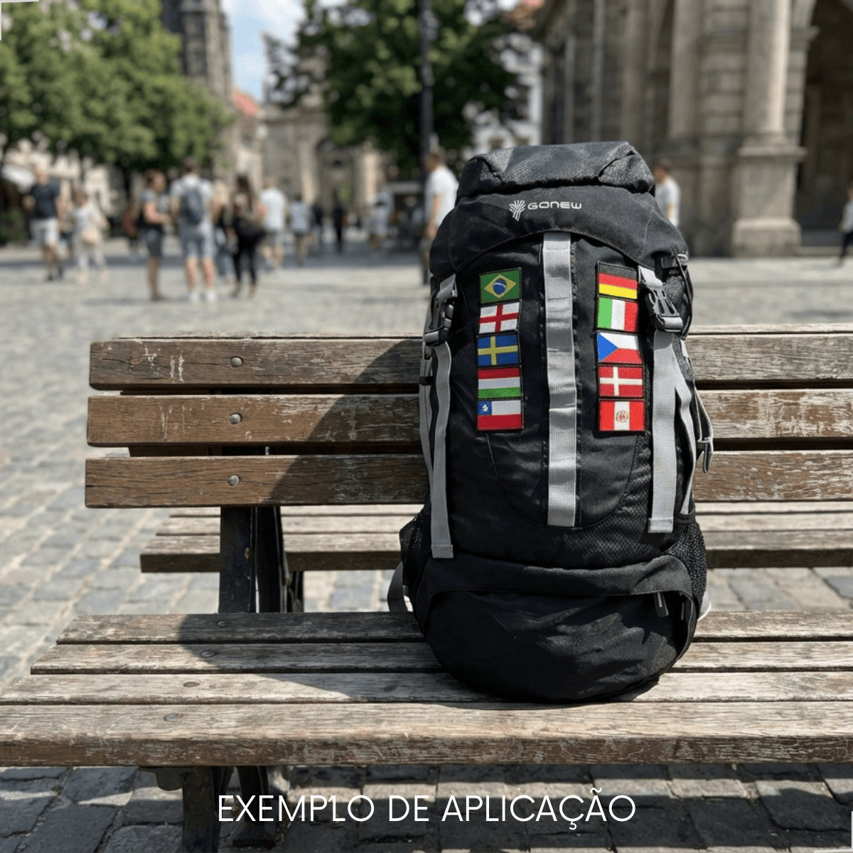 Mini Bandeira Bordada para Mochileiros Todos os Países e estados Brasileiros