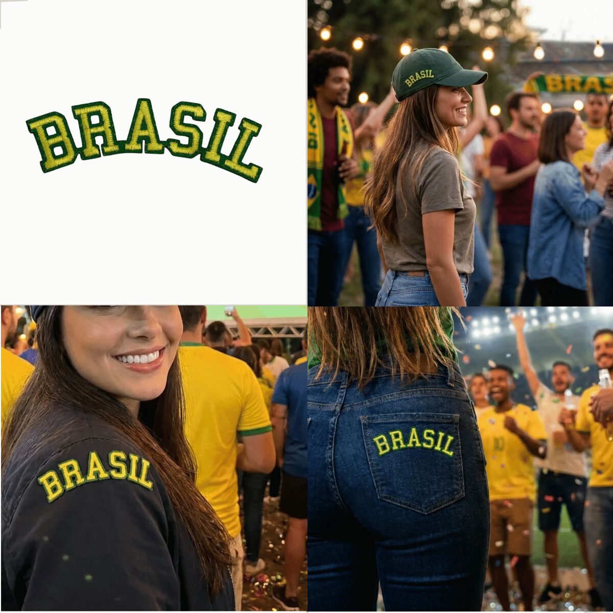 Brasil Patch Aplique Decorativo Para Roupas E Acessórios - Imagem 2