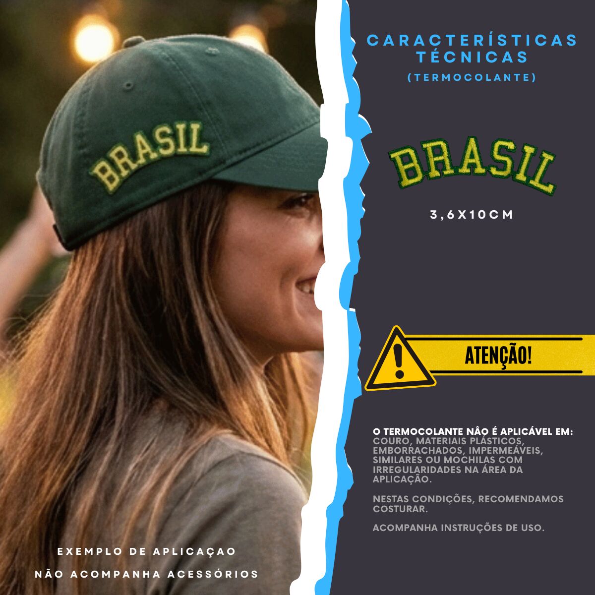 Brasil Patch Aplique Decorativo Para Roupas E Acessórios - Imagem 3