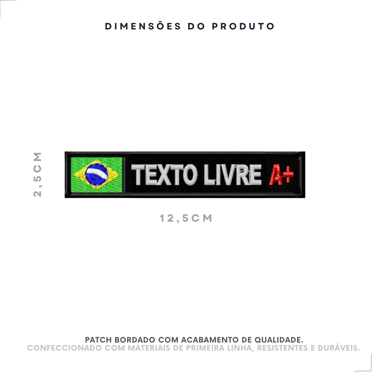 Kit 2 Tarjas Bordadas 2,5x12,5cm - Imagem 2