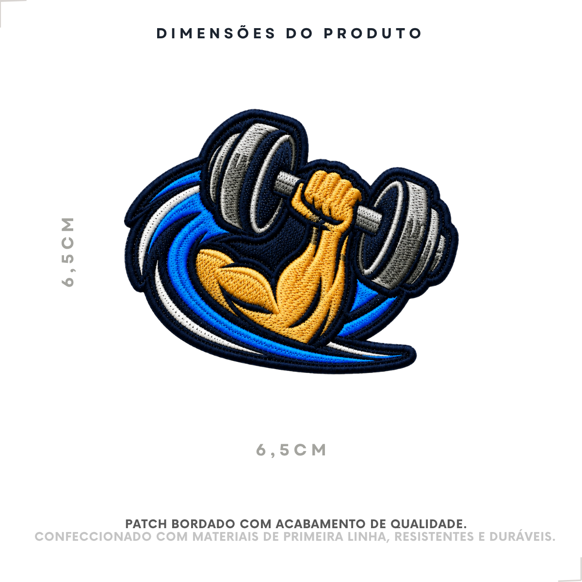 Patch Bordado Musculação - Imagem 2