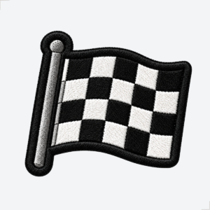 Patch Bordado Bandeira Quadriculada
