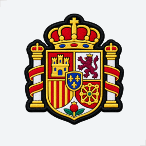 Patch bordado escudo da Espanha 10 cm