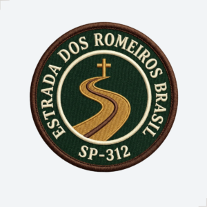 Patch bordado Estrada dos Romeiros SP-312 circular