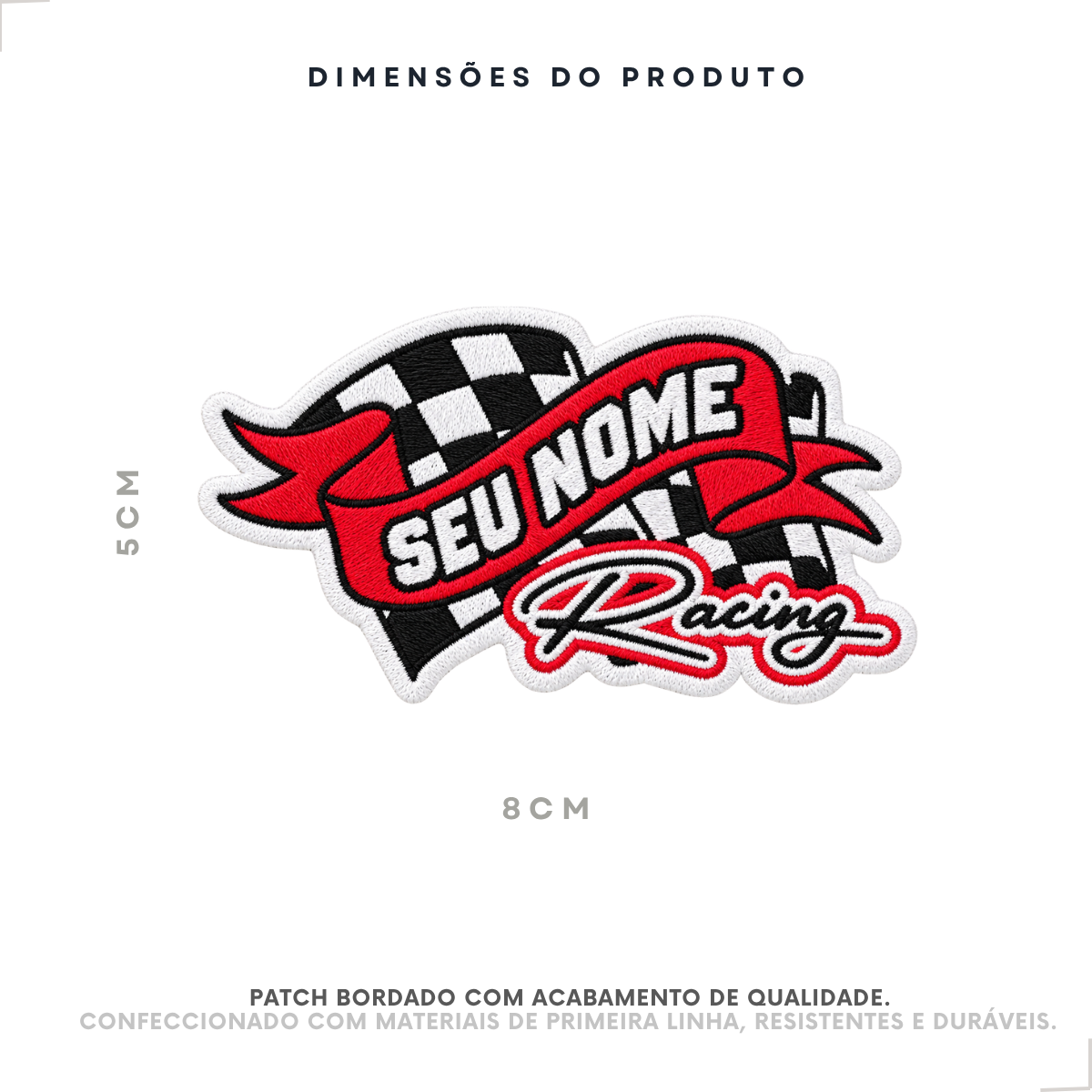 Patch Bordado Nome Racing - Imagem 2